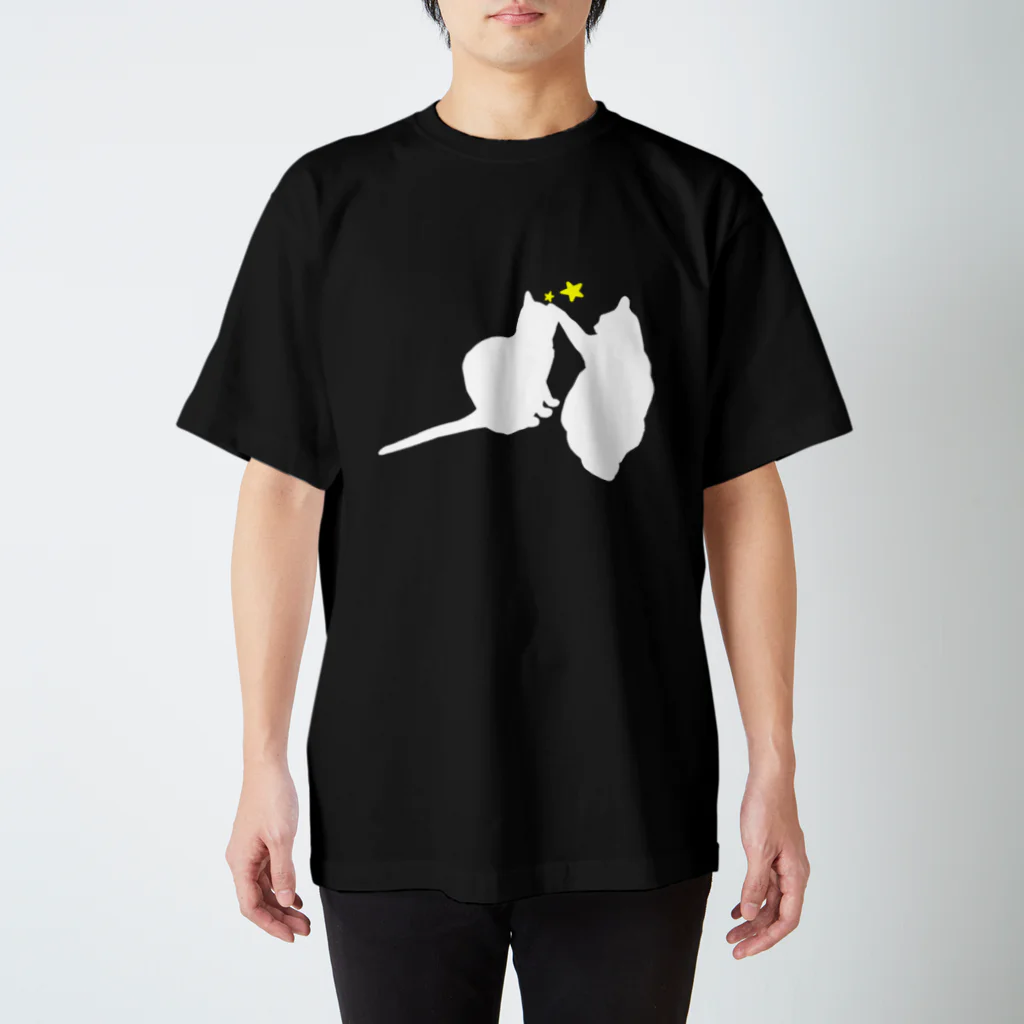 Honeycom.bearのNeko Punch☆彡(WHITE) スタンダードTシャツ