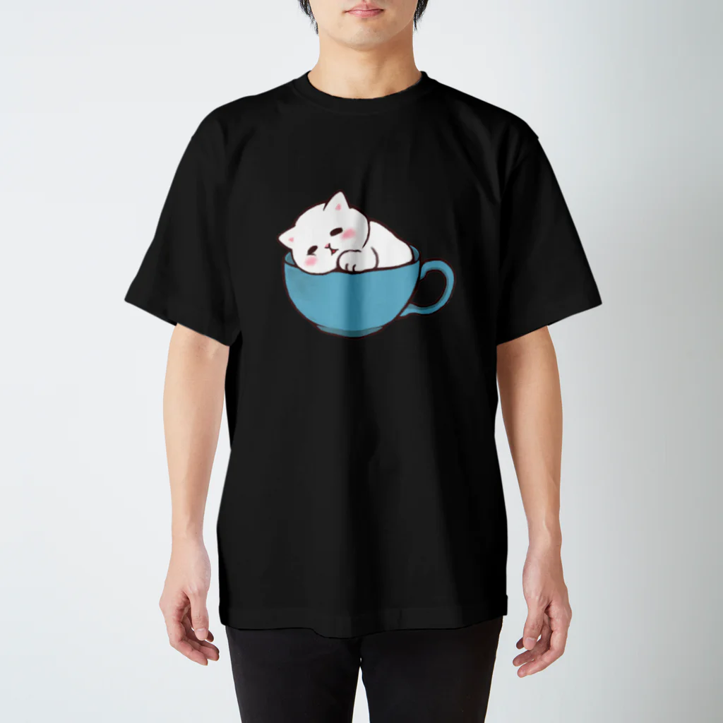 ふわにゃんshopのすやすや(ブラック) スタンダードTシャツ