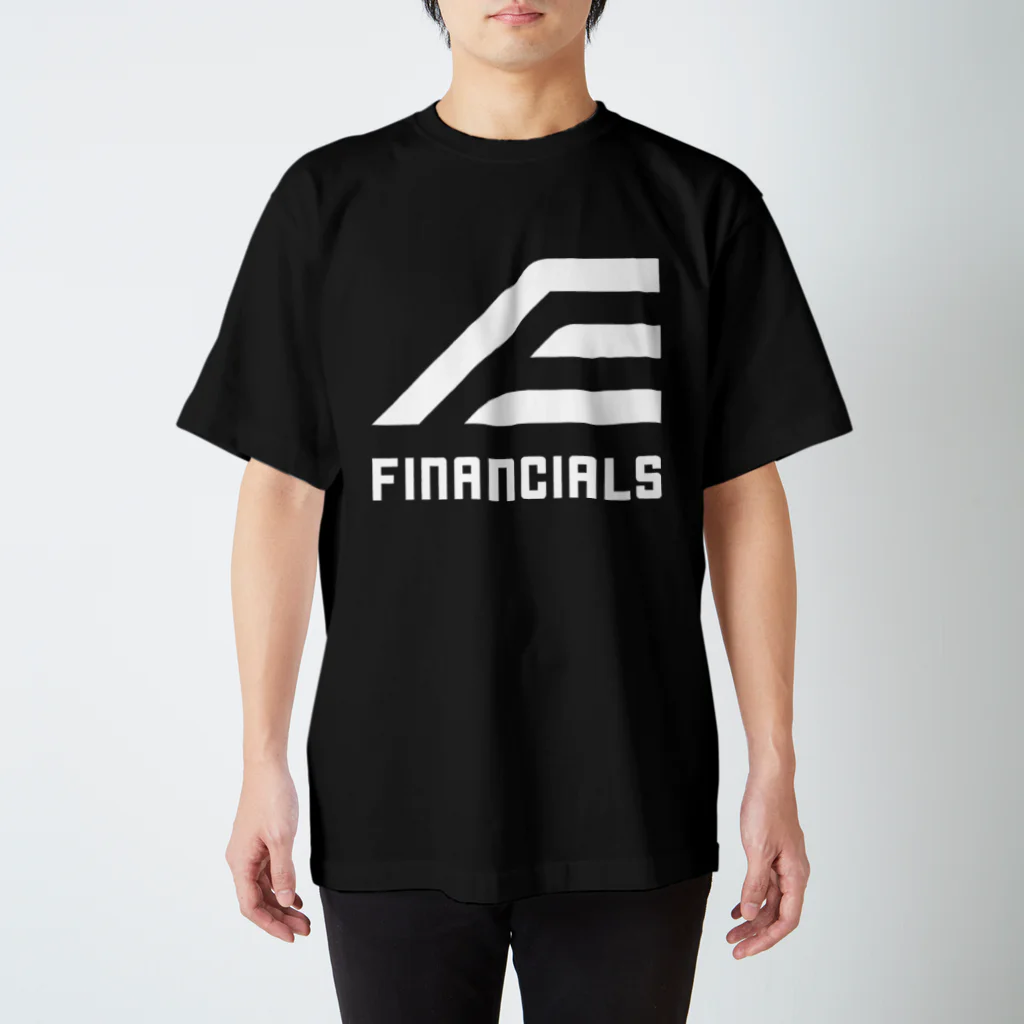 ファイナンシャルズのFINANCIALS白ロゴスクエア Regular Fit T-Shirt