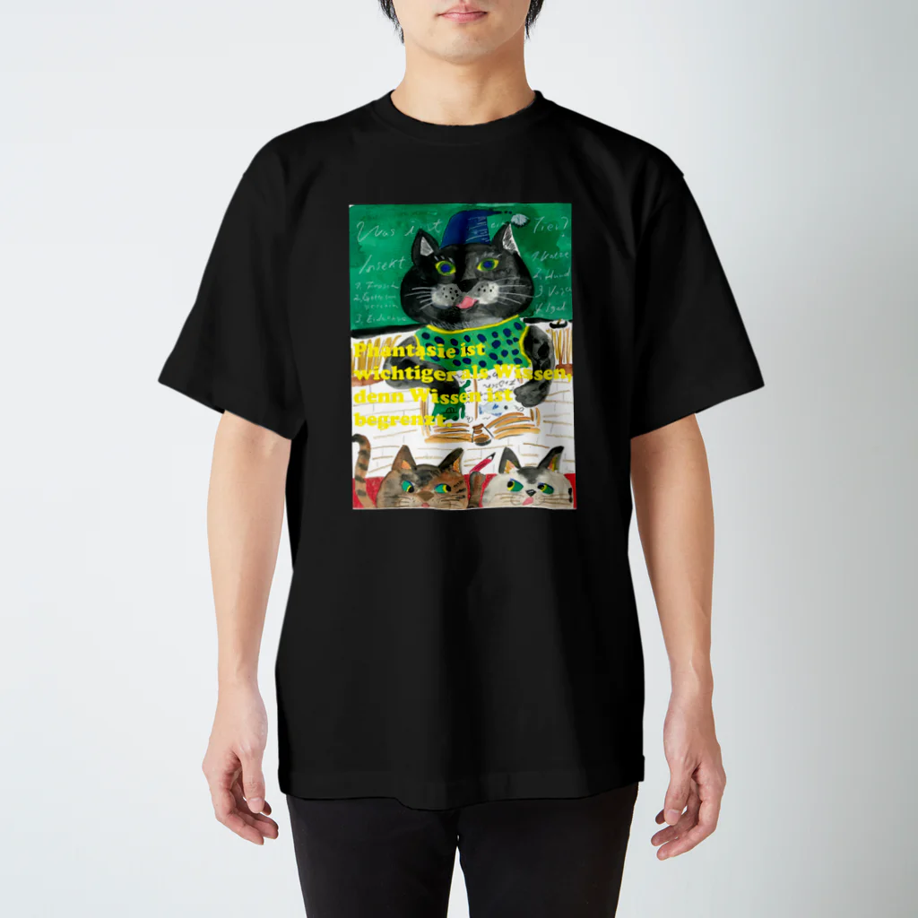 polkaerioの黒猫先生 スタンダードTシャツ