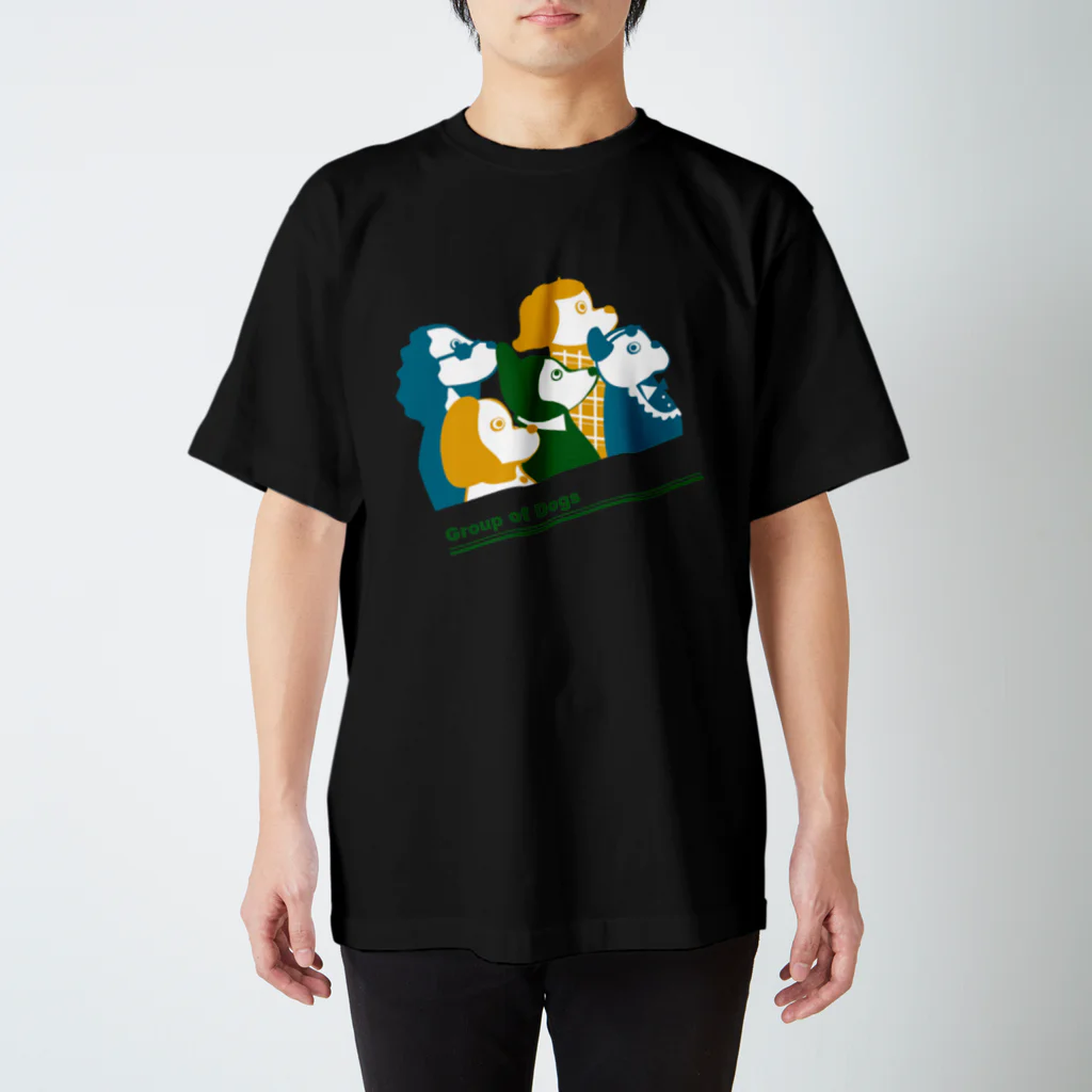 うみちゃんの犬の群像（暗） スタンダードTシャツ