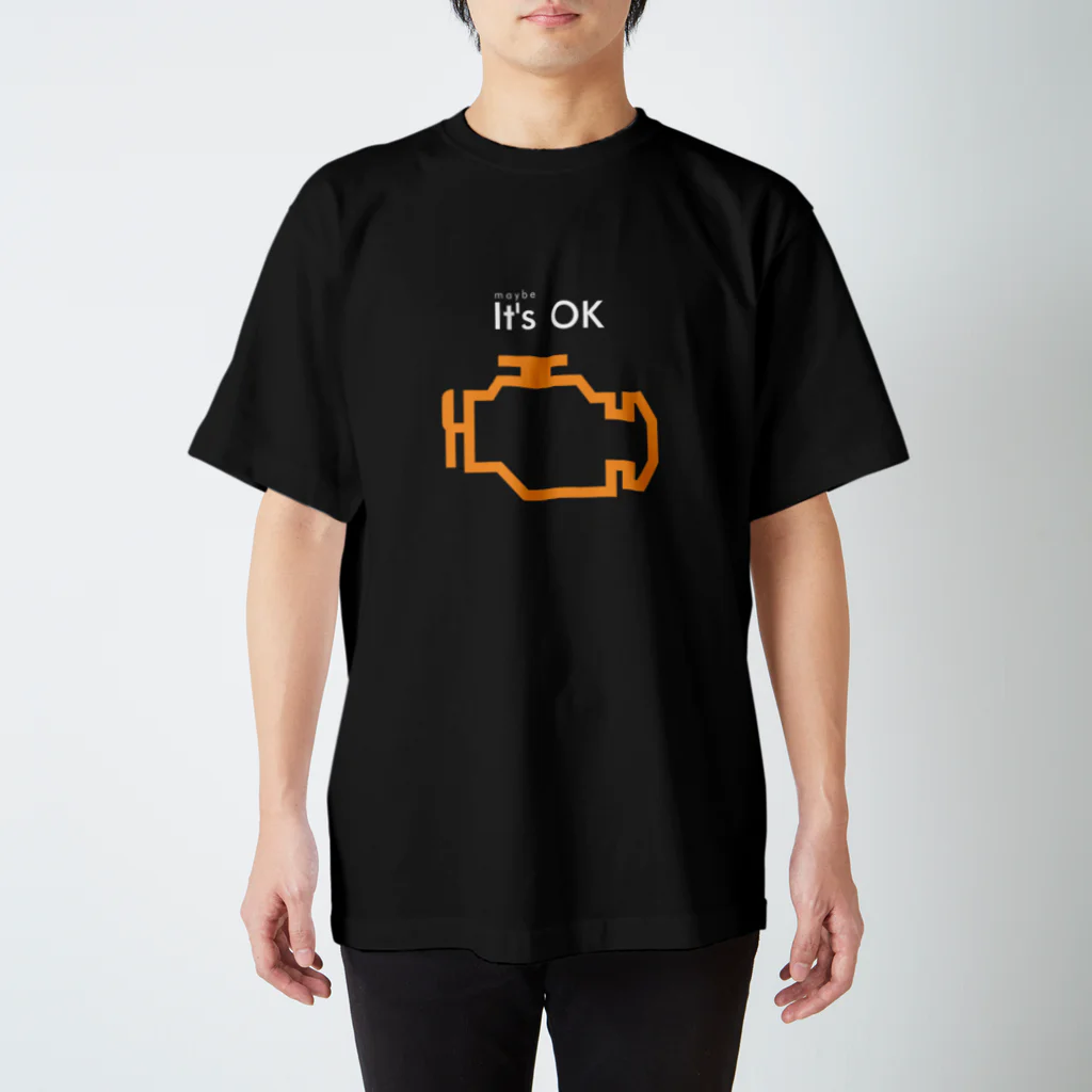 SOCOMのエンジンチェックランプ（黒） スタンダードTシャツ