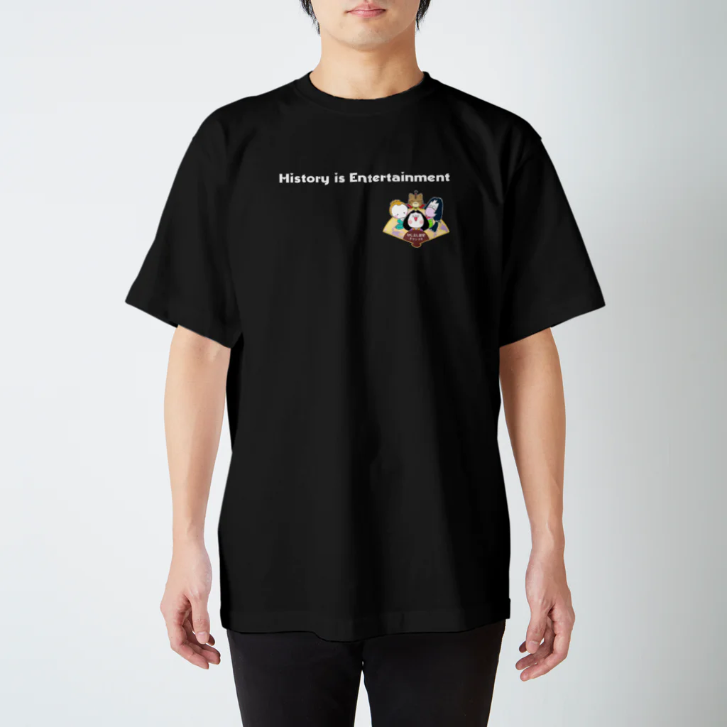 かしまし歴史チャンネルのかしましTシャツ（黒） 티셔츠