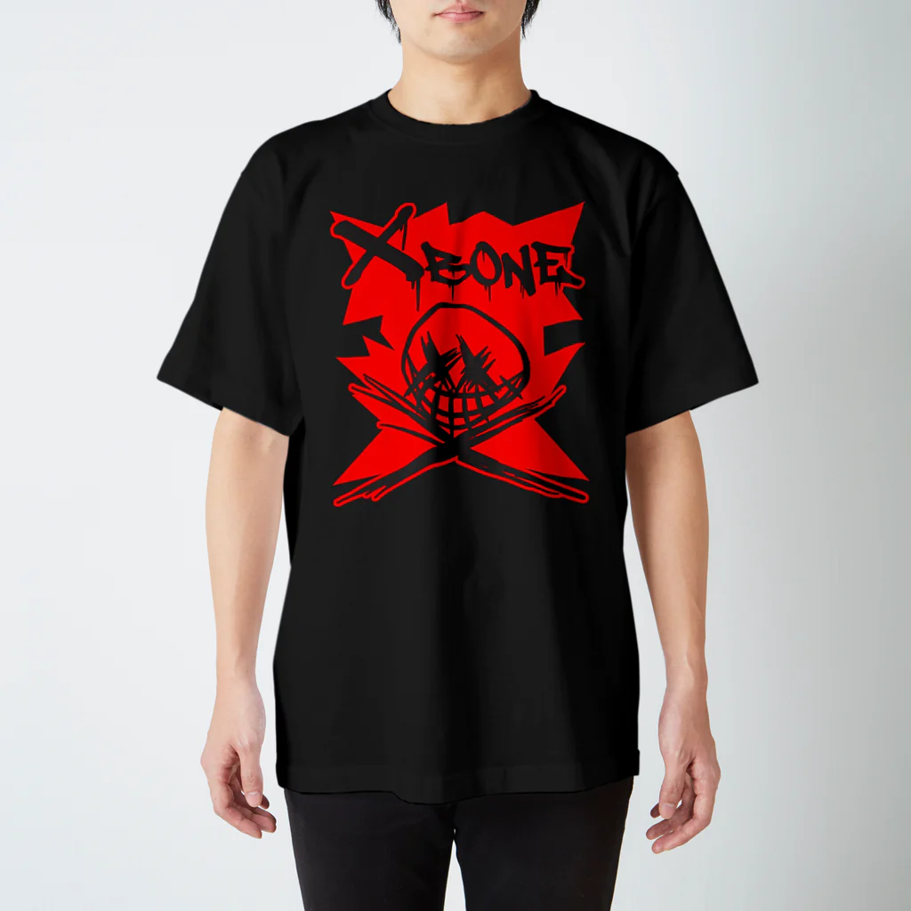 Ａ’ｚｗｏｒｋＳのRAKUGAKIXBONE BLKonRED Regular Fit T-Shirt