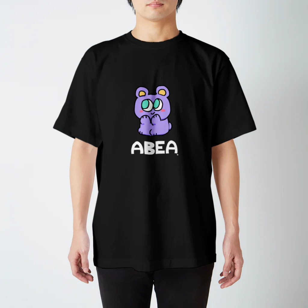 ABEKOのABEA パープル(白文字) スタンダードTシャツ