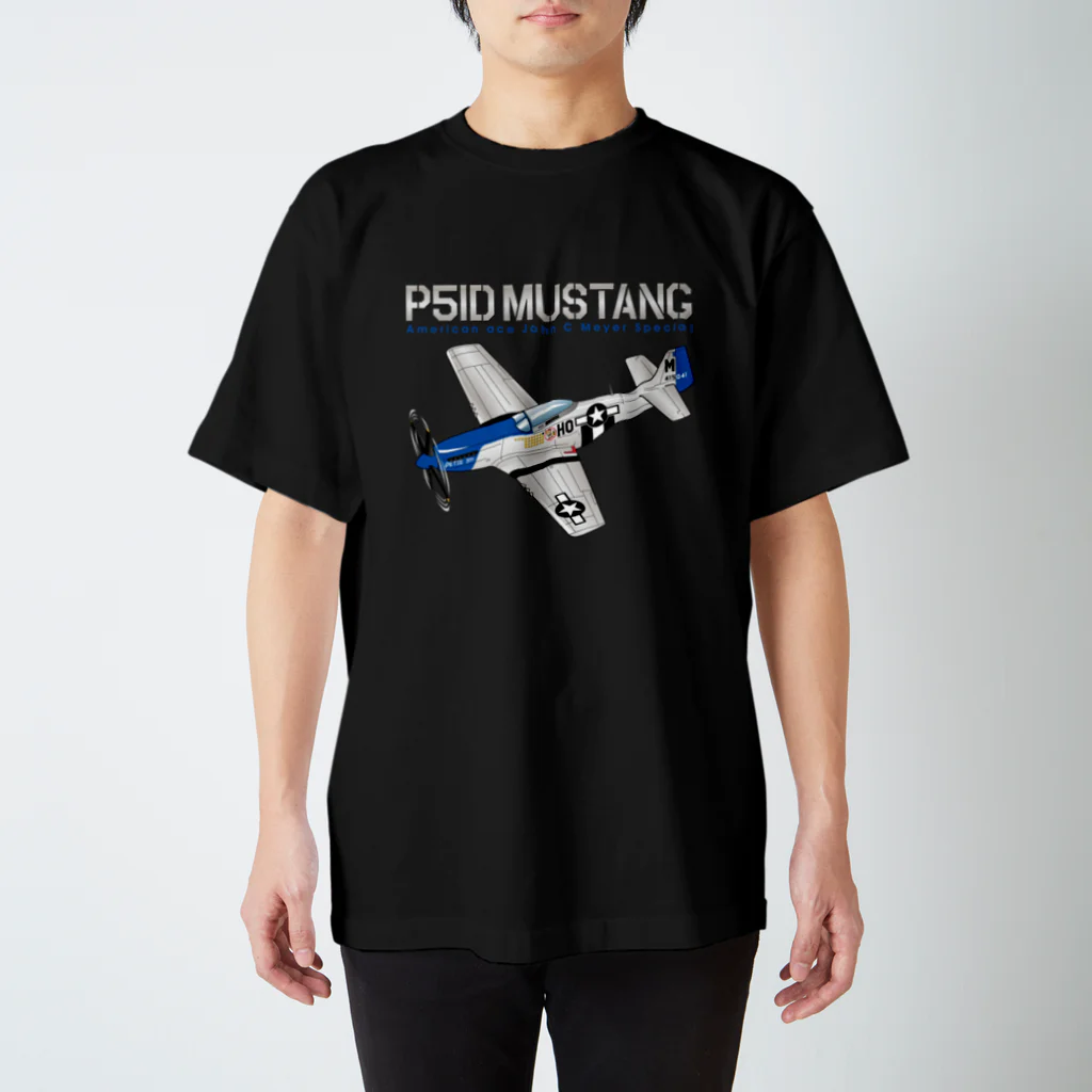 Atelier NyaoのP51マスタング_エースで将軍_John C Meyer搭乗機 Regular Fit T-Shirt