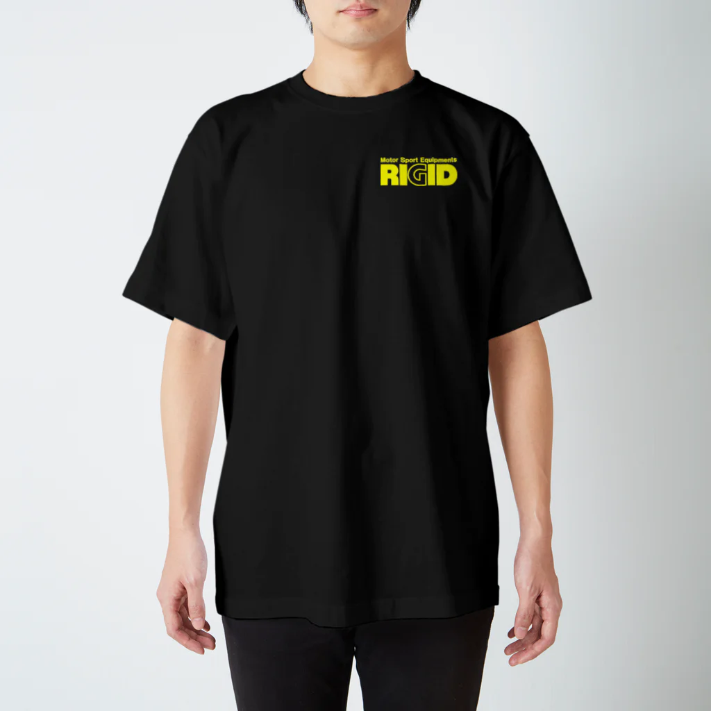 リジット・モータースポーツのRIGID透過黄ロゴ Regular Fit T-Shirt