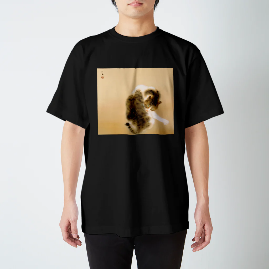 寿めでたや(ukiyoe)の日本画：班猫；竹内栖鳳 スタンダードTシャツ