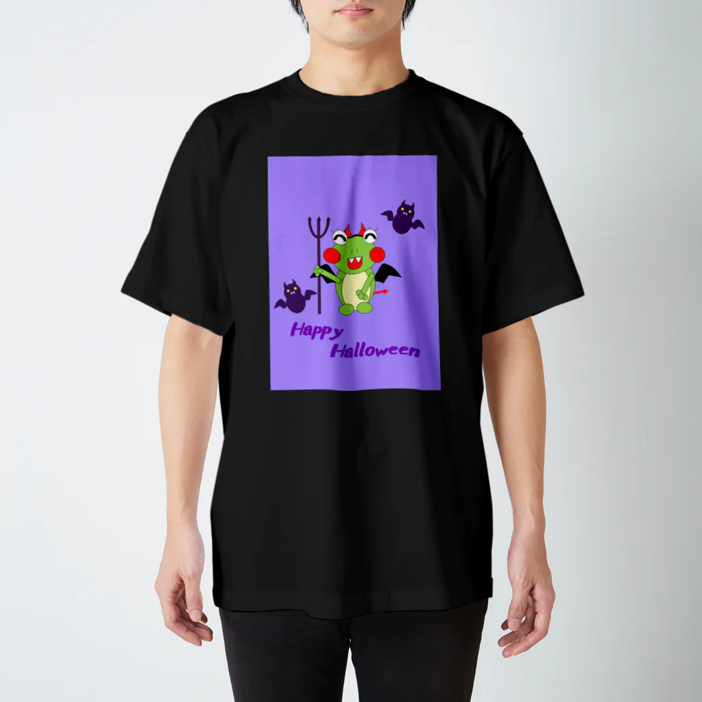 🐸かえるさんと仲間たち🐸のハロウィン　コウモリママ Regular Fit T-Shirt