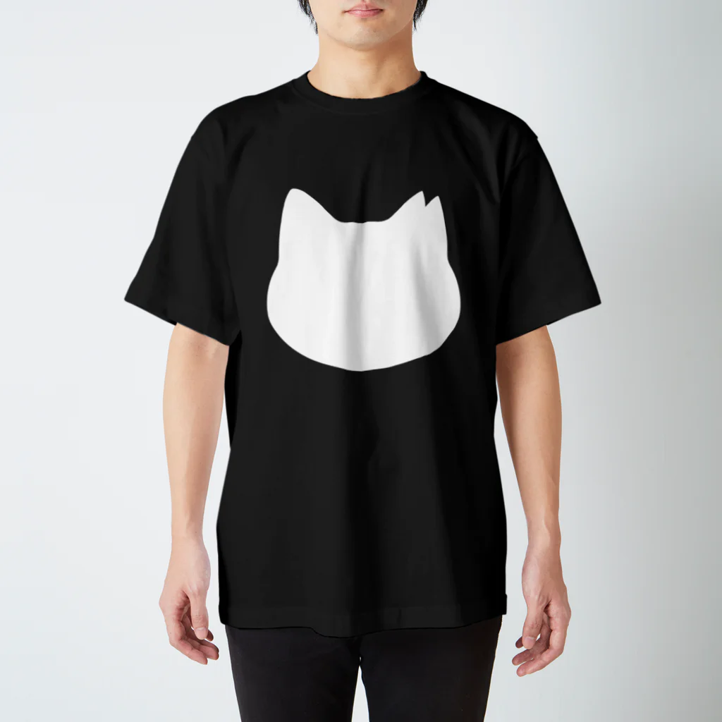 ichinoshopのさくら猫シルエット/ホワイト スタンダードTシャツ