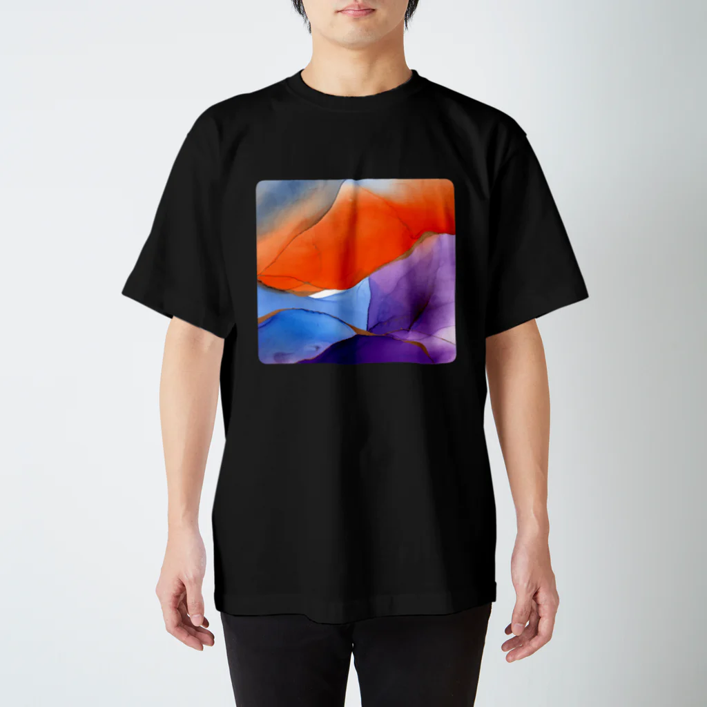 Kuku-inkartの染む紫 スタンダードTシャツ