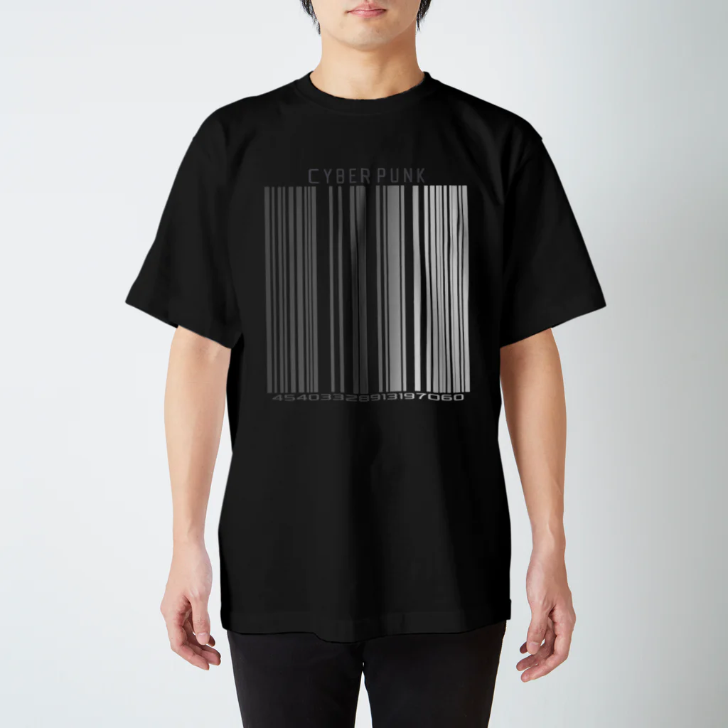 スリープキャットスタジオのバーコード(メタリック風) Regular Fit T-Shirt