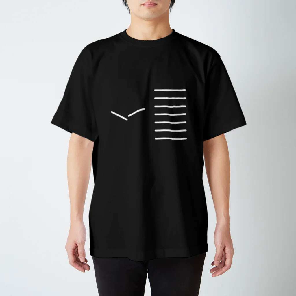 nhiskinnyのblack スタンダードTシャツ