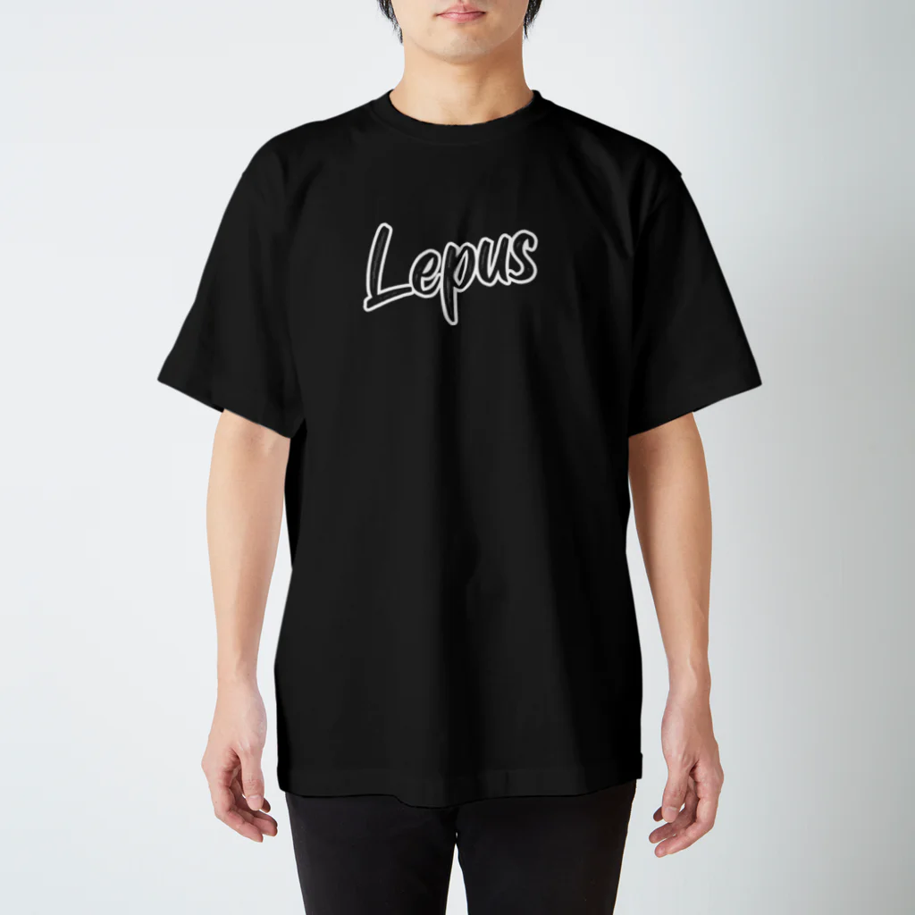  Black LepusのLepusバニーロゴ Regular Fit T-Shirt