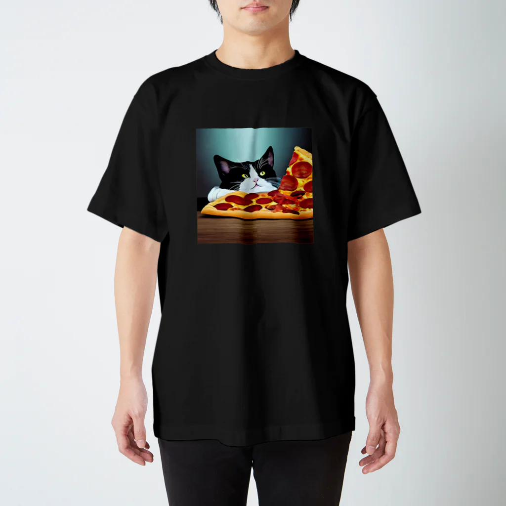 はいぱー　ねこまっくす©︎のピザが食べたいネコマックス Regular Fit T-Shirt