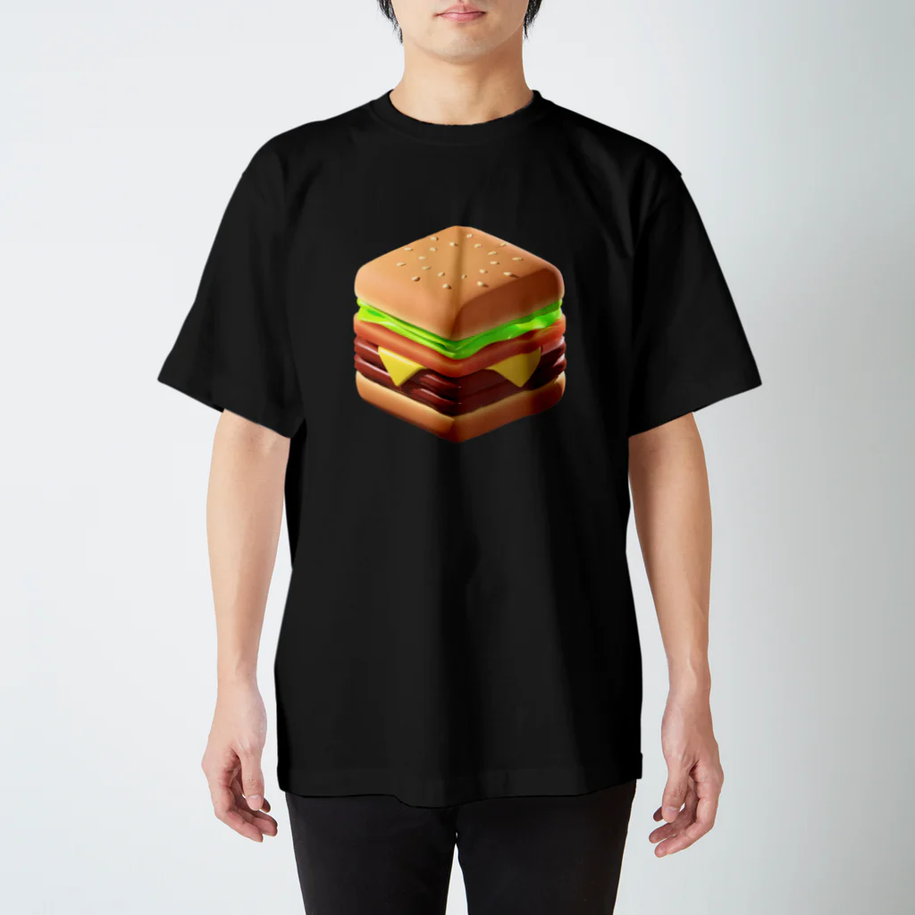 麦芽のCube Hamburger スタンダードTシャツ