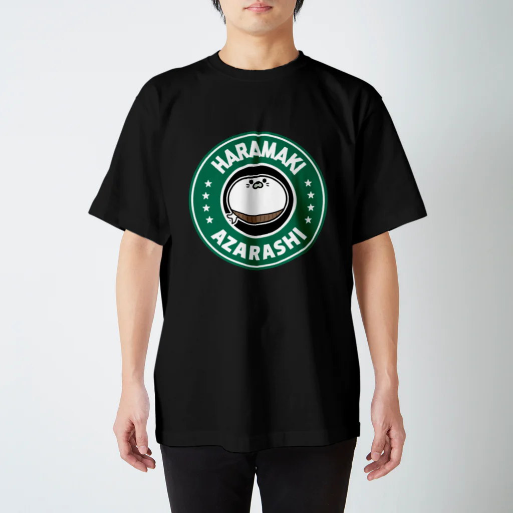 ken_ikedaの腹巻きアザラシ君(緑) スタンダードTシャツ