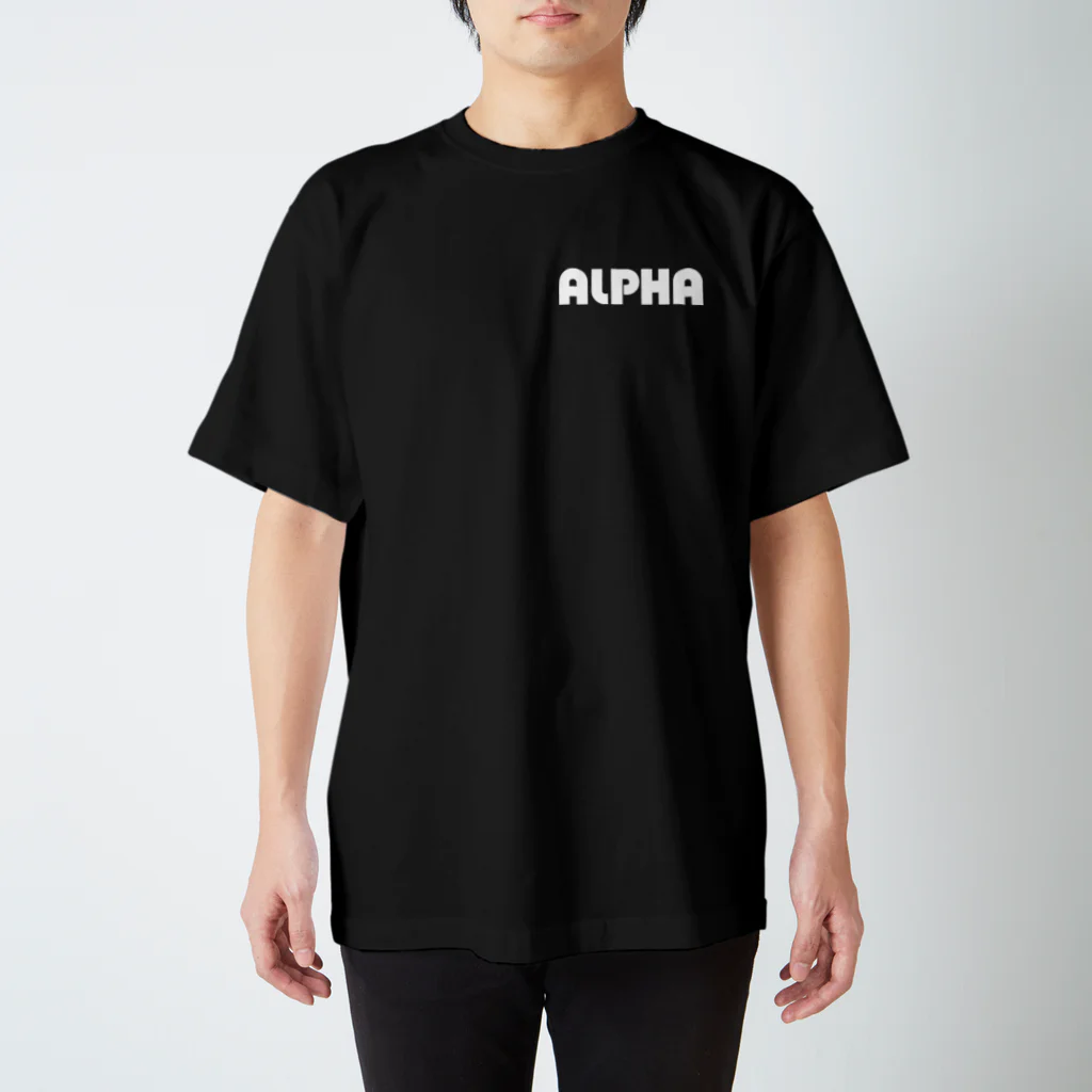 リジット・モータースポーツのALPHA白-RIGID白 スタンダードTシャツ