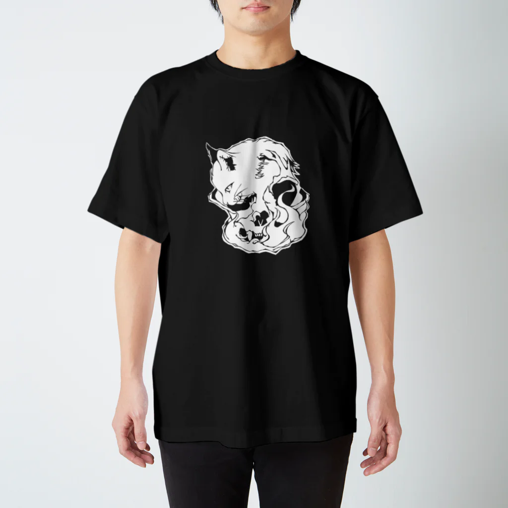 grau und mattのCats And Skulls White スタンダードTシャツ