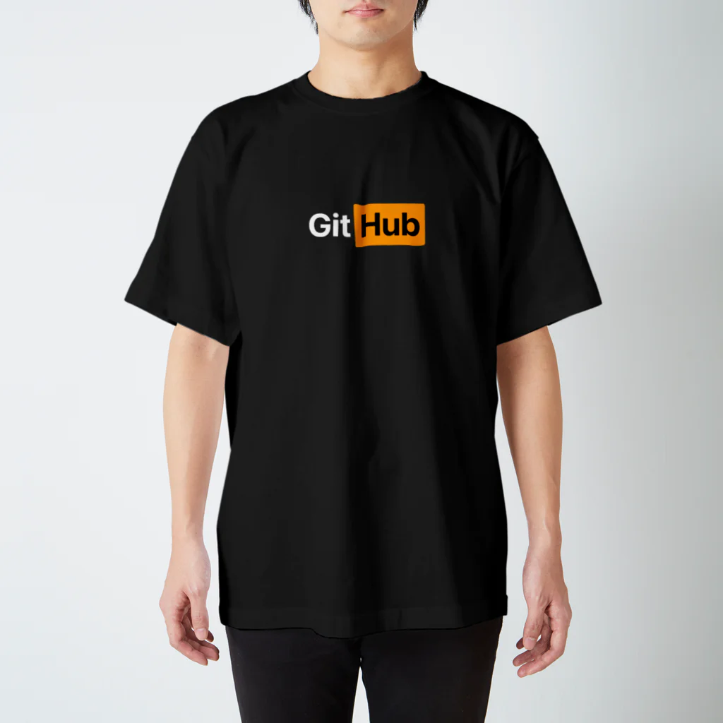 理系ファンクラブのGitHub ロゴ風 Regular Fit T-Shirt