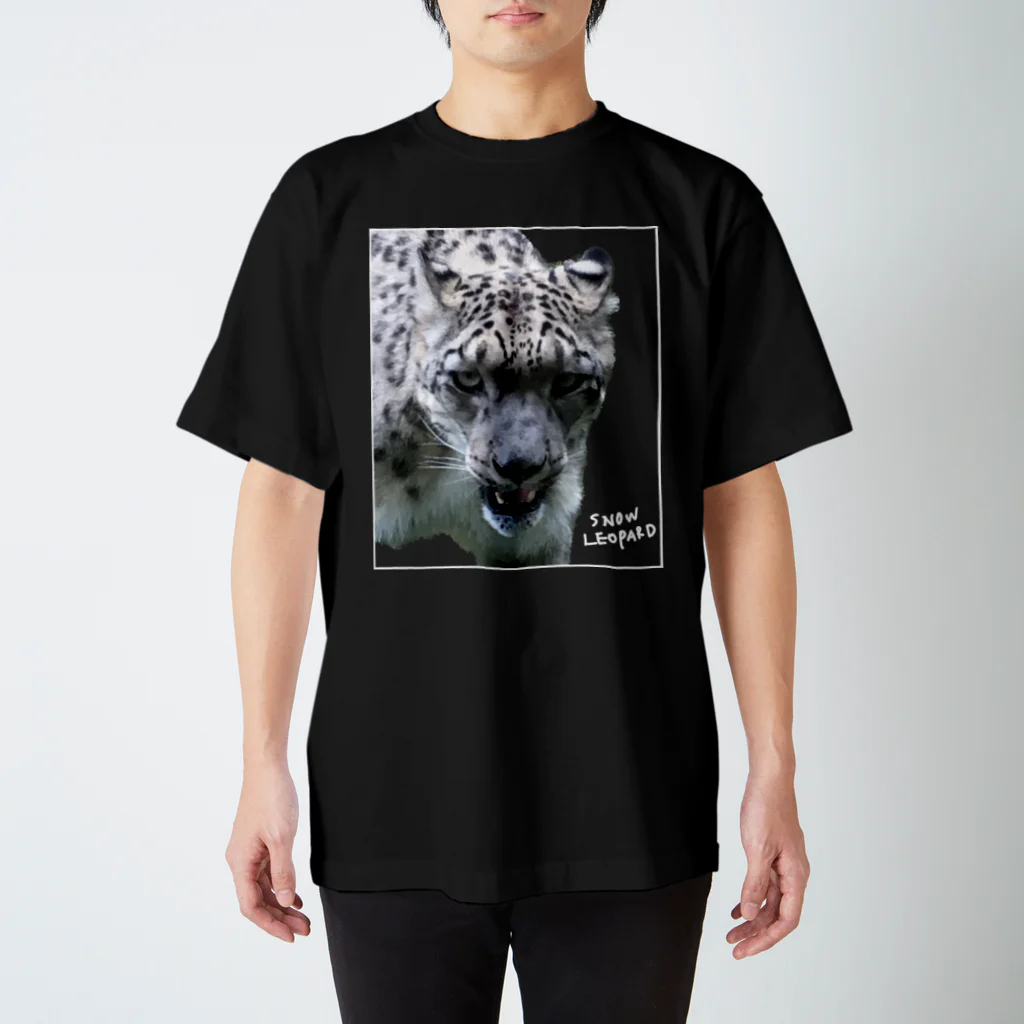 あくび猫  Yawning CatのSplendid Snow Leopard 華麗なるユキヒョウ Regular Fit T-Shirt