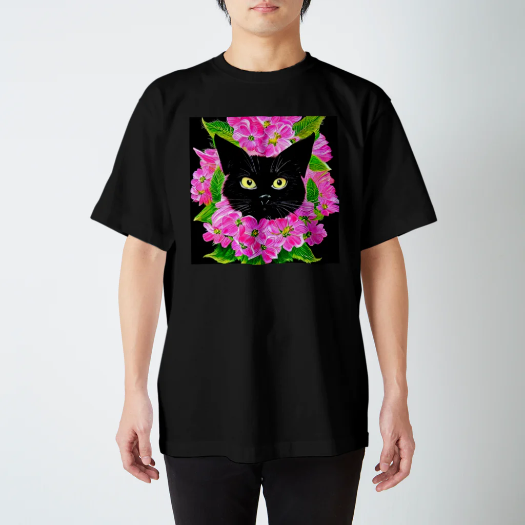 CAT GPT?のフラワーライオン Regular Fit T-Shirt