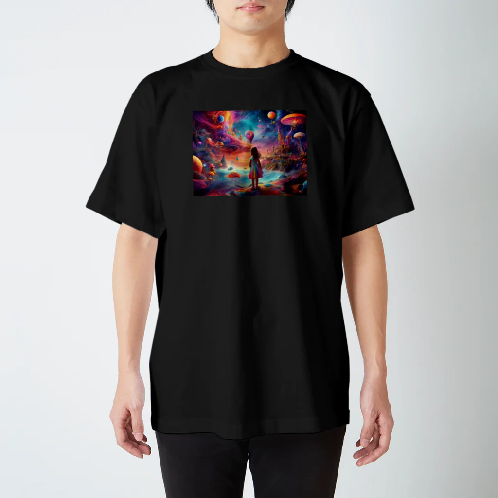 🔥AI art shop🔥の幻想的な世界にいる少女 Regular Fit T-Shirt