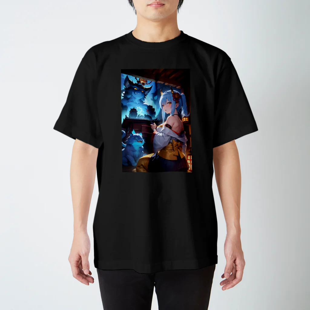 卯月なのかのNight Parade of One Hundred Demons Journey　〜百鬼夜行の旅〜　No.3「Wild Night」 Regular Fit T-Shirt