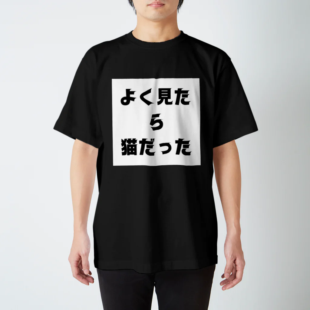 黒猫の通り道のねこすき スタンダードTシャツ