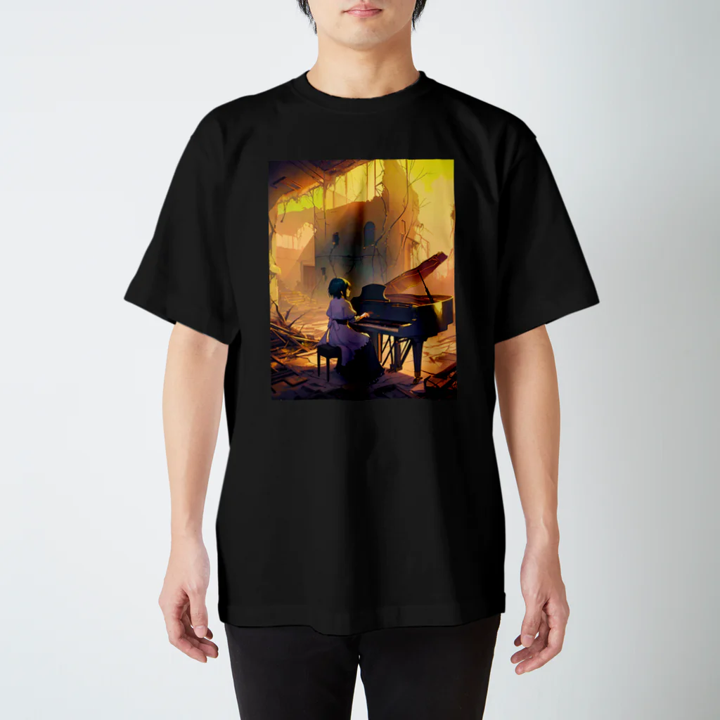 卯月なのかのMusic Journey　〜ノスタルジックシンフォニーの旅〜　No.2「はじまりのうた　-War is over-」 スタンダードTシャツ