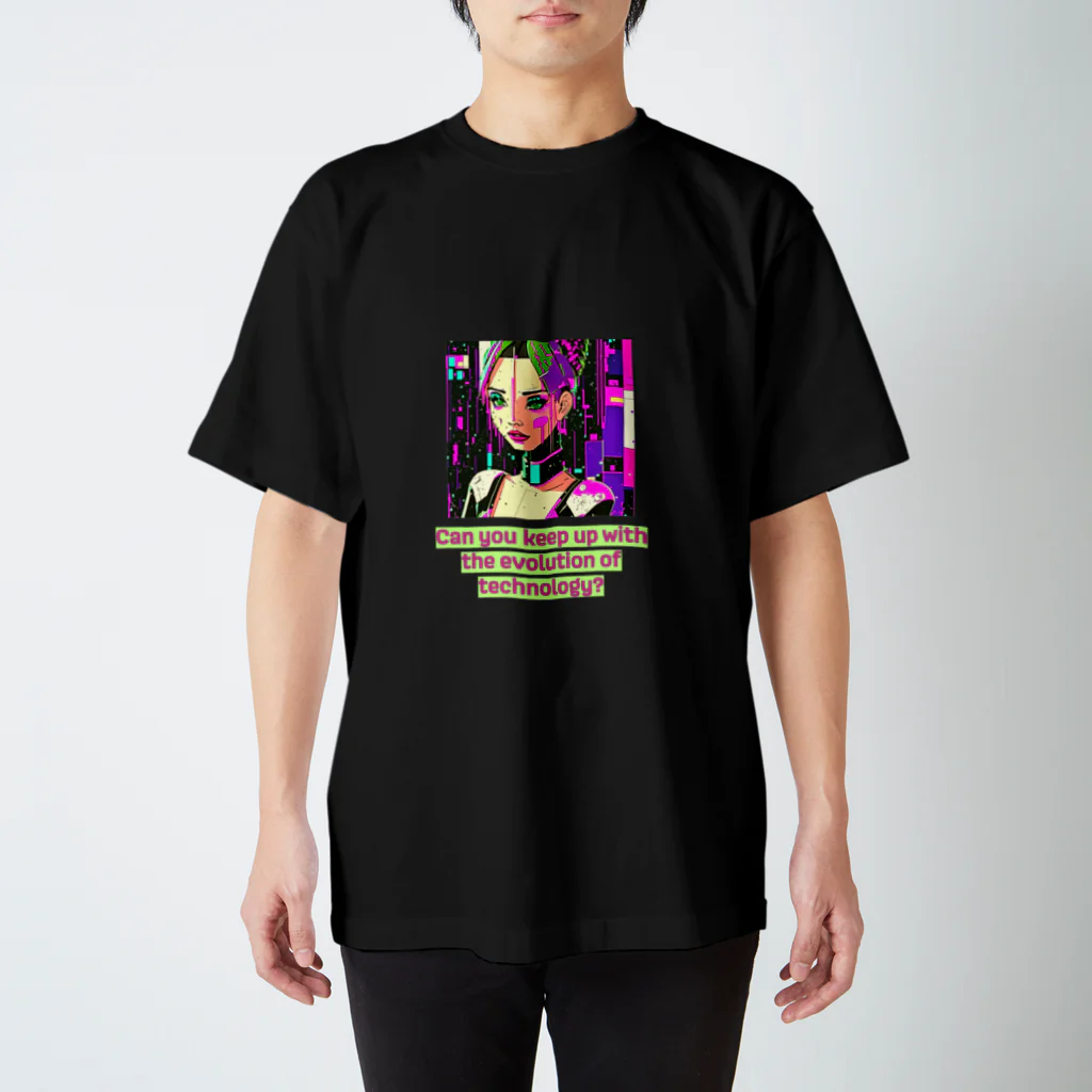 KOZO suzuri shopのCan you keep up with the evolution of technology? Regular Fit T-Shirt