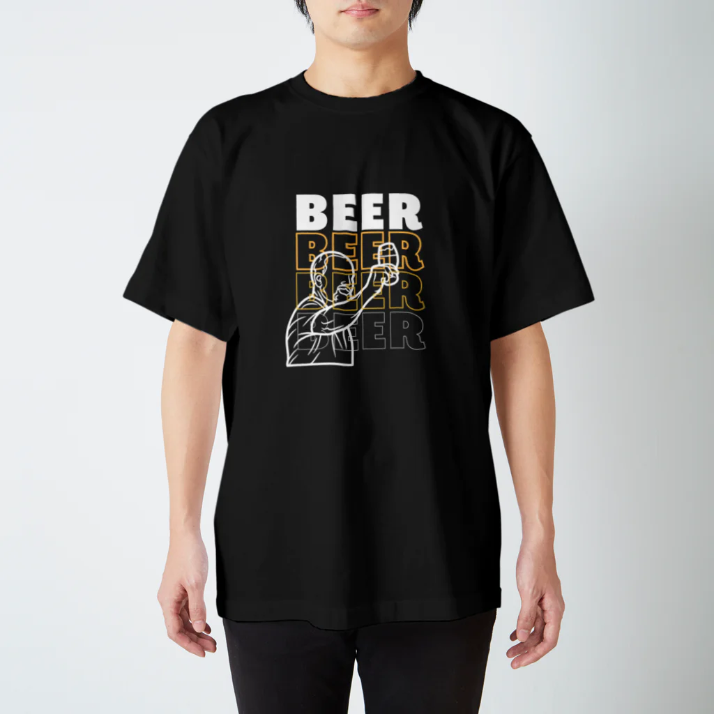 LAZY-LAZY 【公式】のビール好きの為の『ビール党宣言』Tシャツ スタンダードTシャツ