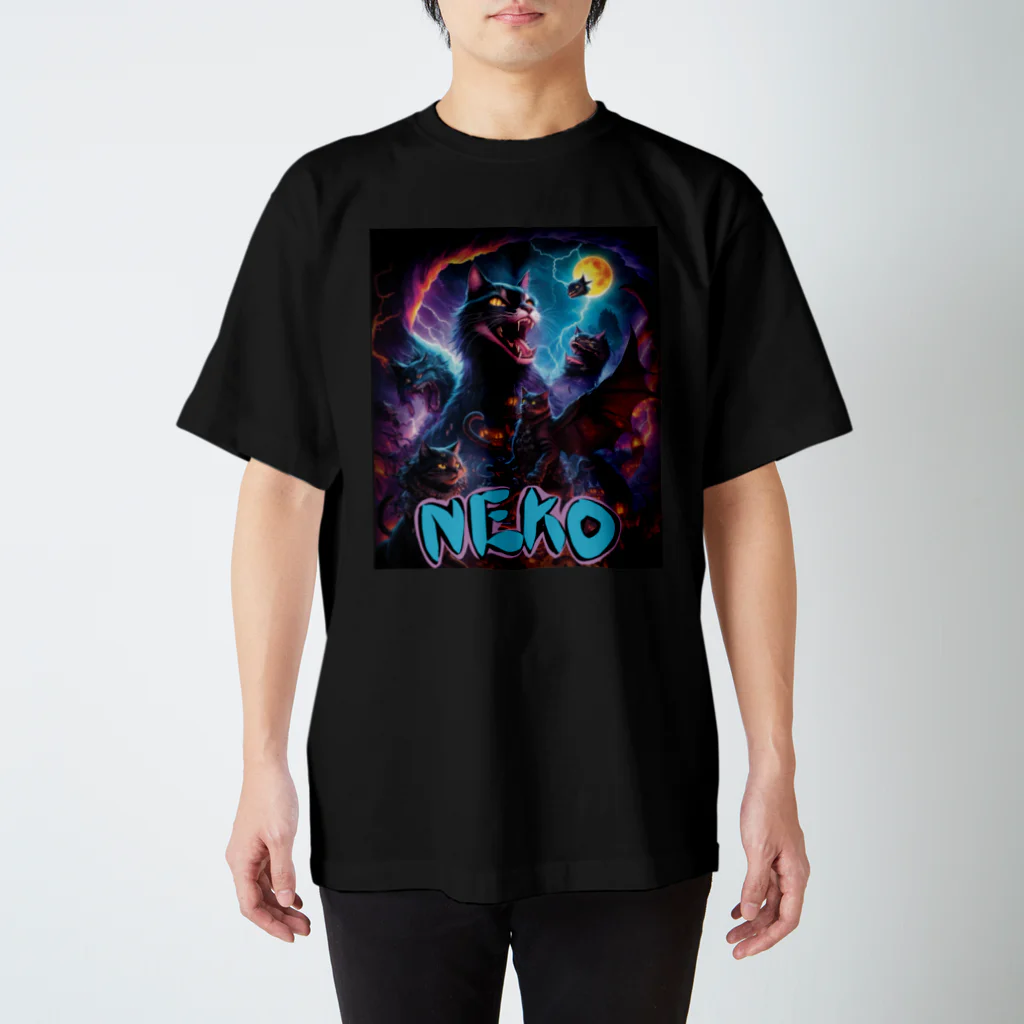 NEKOMETALの地獄の咆哮 猫ドラゴン Regular Fit T-Shirt