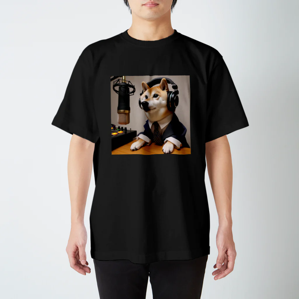 0416artの柴犬ラジオ スタンダードTシャツ