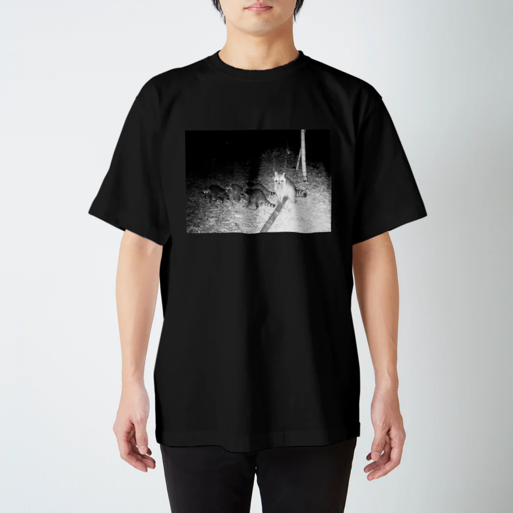 tez_tzkのトレイルカメラに写ったアライグマ Regular Fit T-Shirt