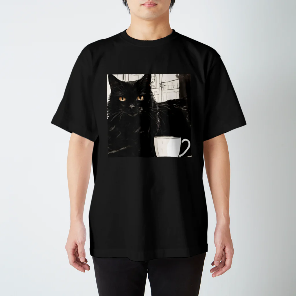 kuroneko0405の黒猫とコーヒー③ Regular Fit T-Shirt