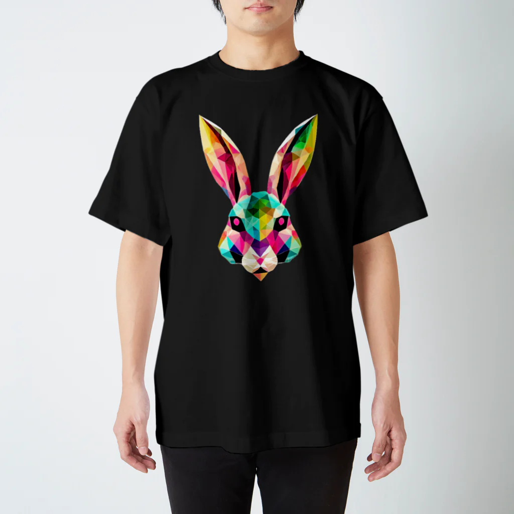 こもれびのカラフルなウサギ スタンダードTシャツ