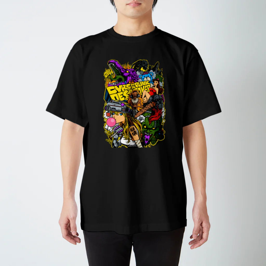 FLYACEのCYBERPUNK DESTROYER (COLOR) Regular Fit T-Shirt