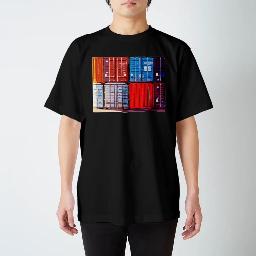 metao dzn【メタヲデザイン】のコンテナTEE_02 スタンダードTシャツ