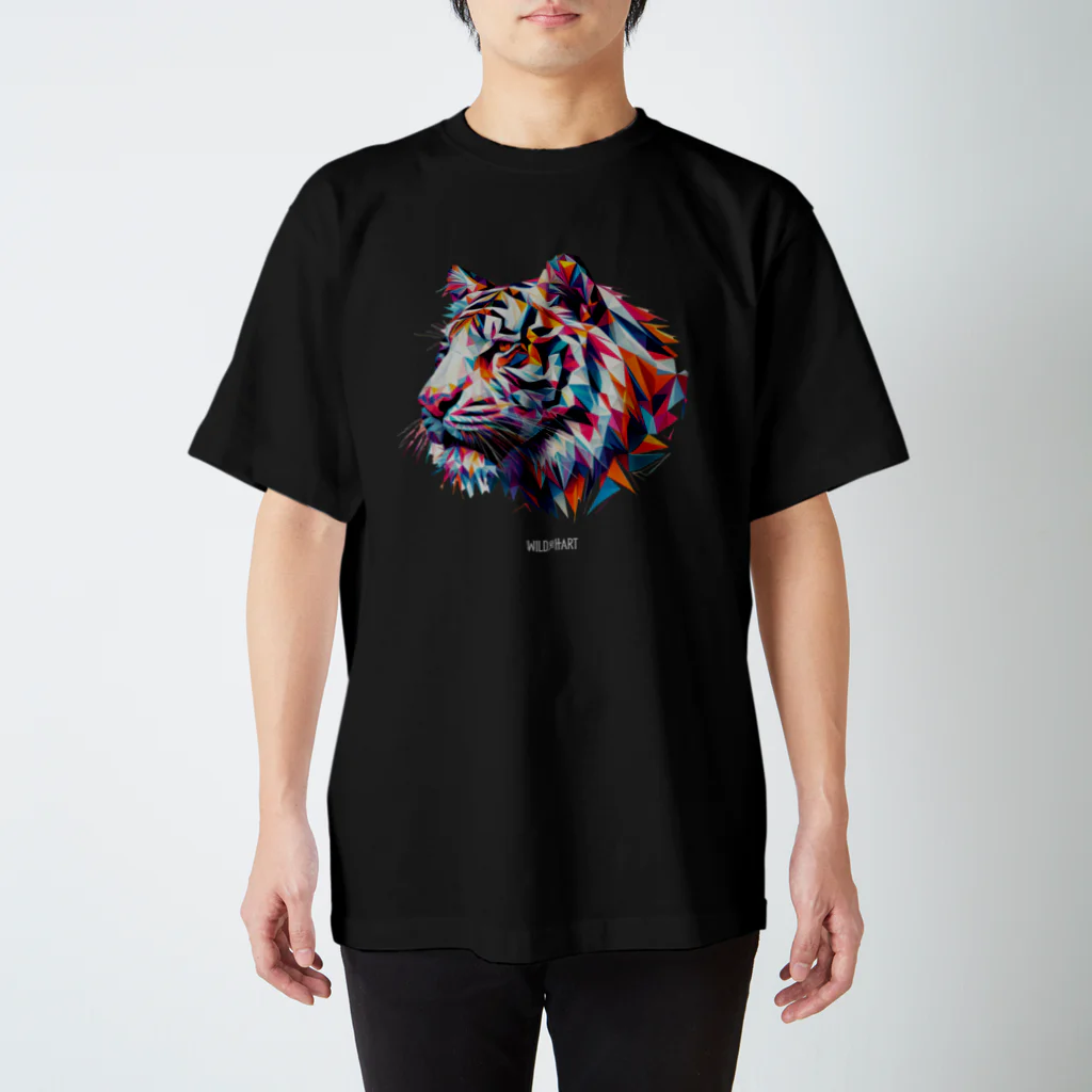 BlackSoddy'S SHOPのタイガーPolygonal Regular Fit T-Shirt