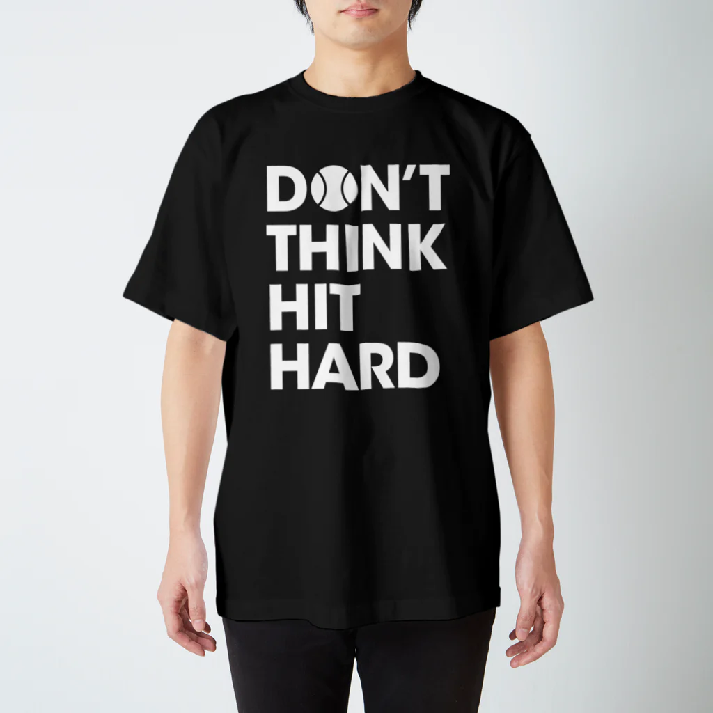 ゆっくりテニスチャンネルのD’ONT THINK HIT HARD ブラック Regular Fit T-Shirt