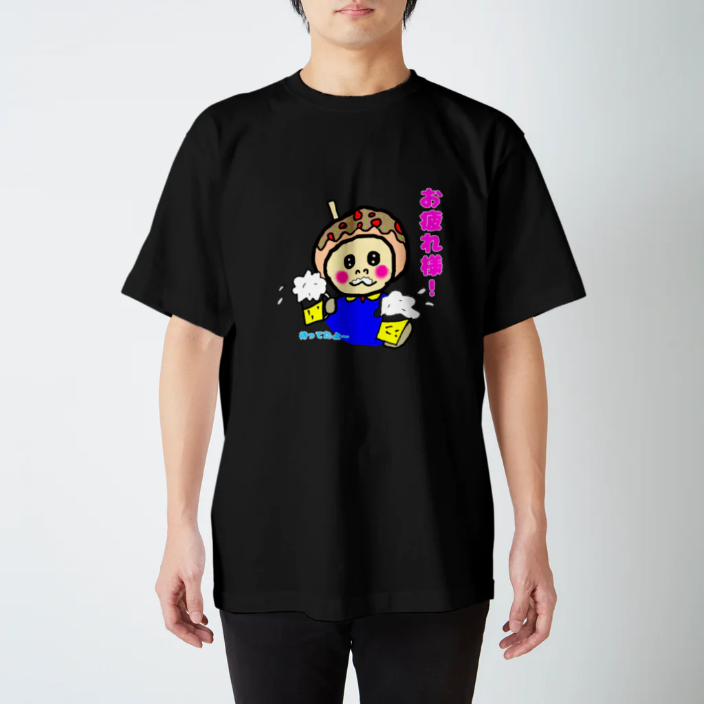 公式マスコットキャラクター どん太のたこ焼き シャツ スタンダードTシャツ