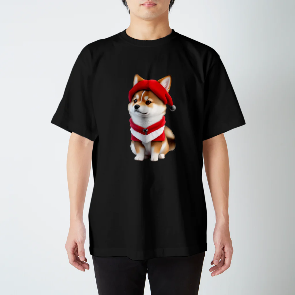 〜たけしゃんのお店〜の芝犬サンタ① Regular Fit T-Shirt