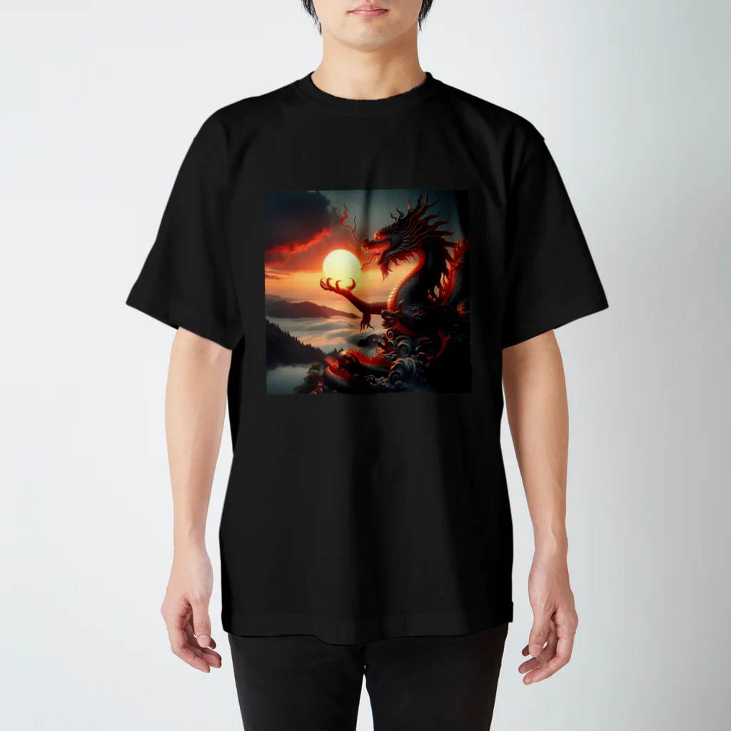 takeichi626のdragon and sunrise Regular Fit T-Shirt