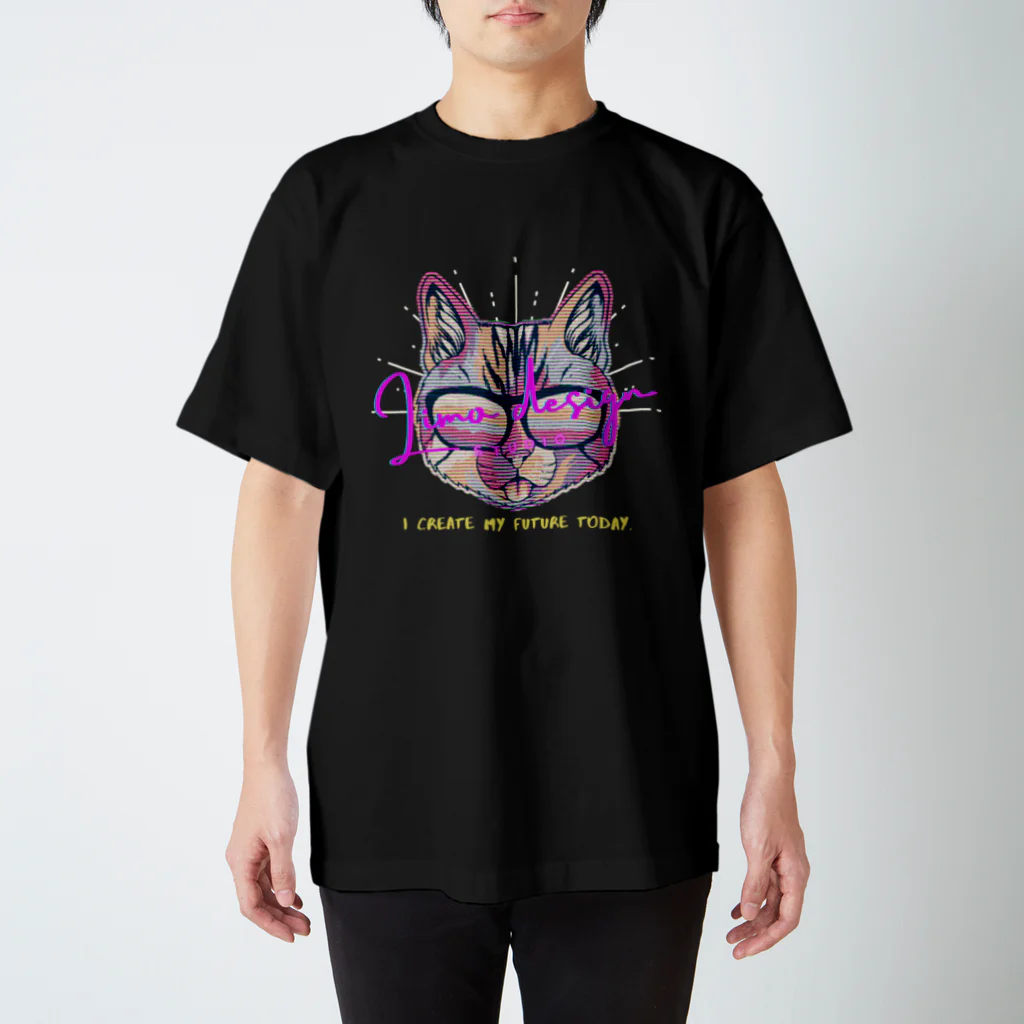 リモデザインスタジオの現実創造ネコ｜Limo design studio Regular Fit T-Shirt