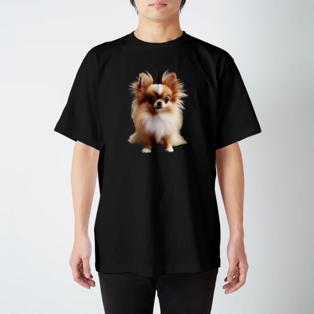 maru153921のろんぐこーとちわわ スタンダードTシャツ