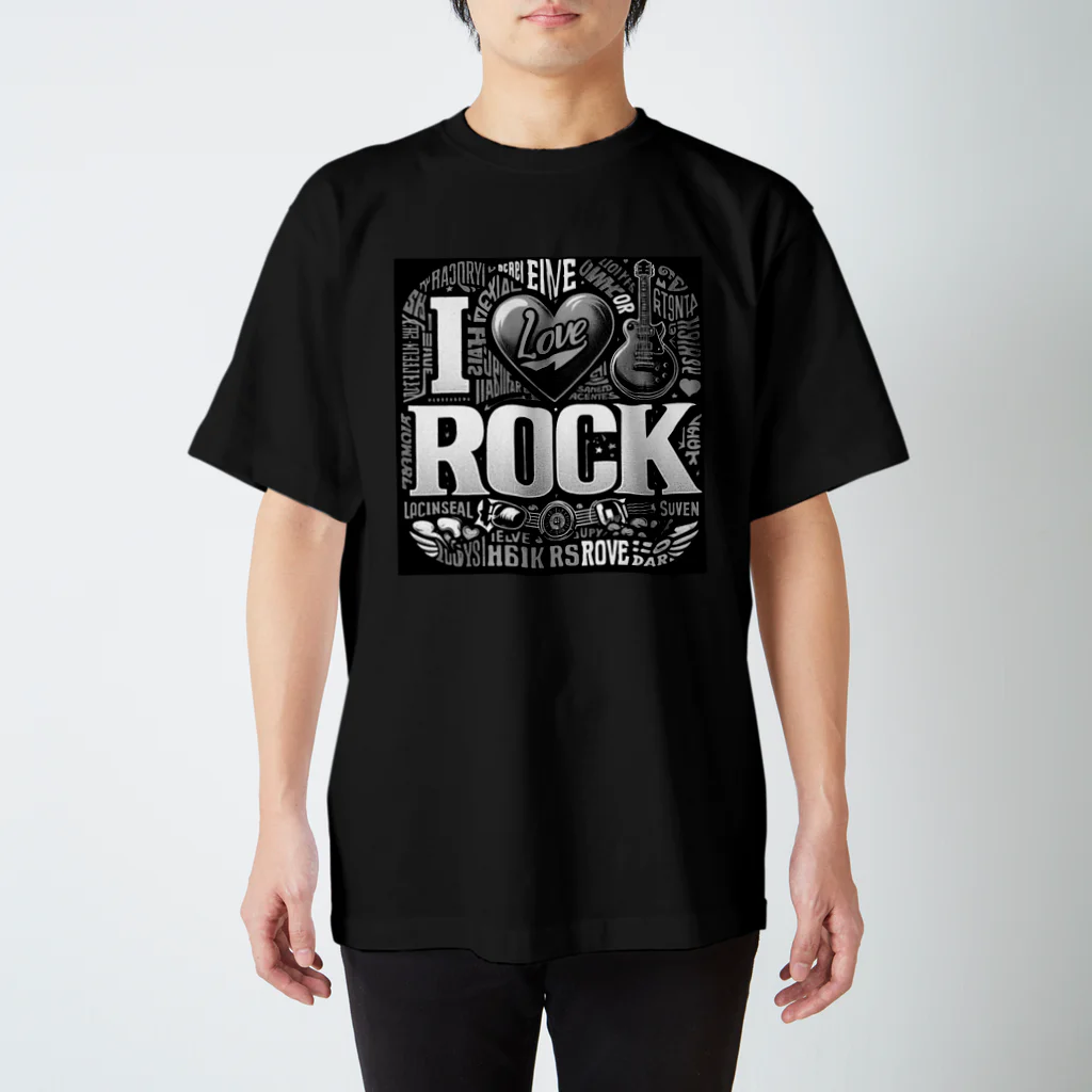 ロック堂のI LOVE ROCK スタンダードTシャツ