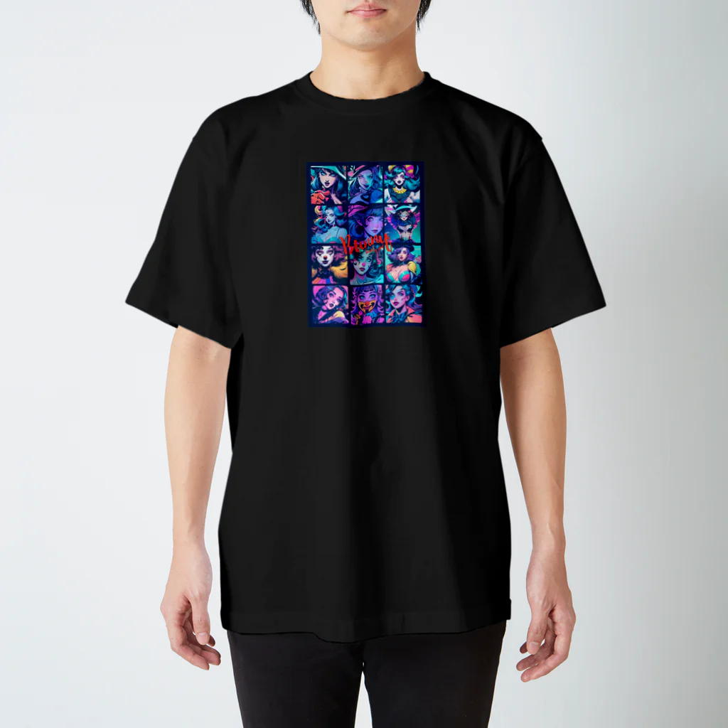 BUNNY-ONLINEのネオンアメコミアート92 スタンダードTシャツ