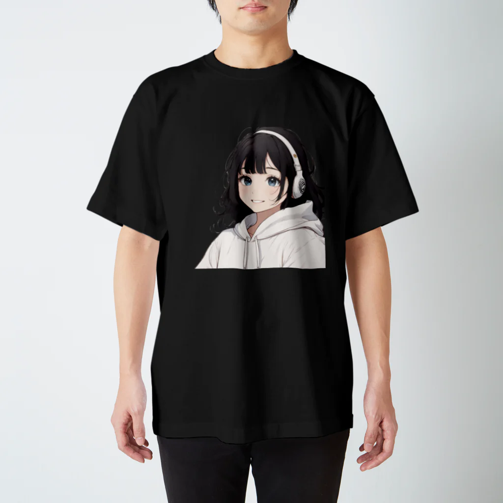 Ujimacchaのヘッドホン女子 スタンダードTシャツ