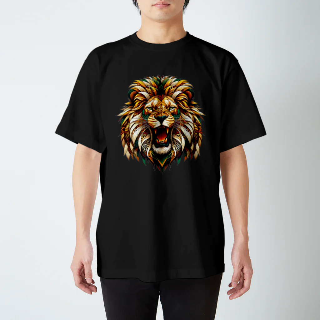 イケイケアニマルsのジオライオン-サバンナカラー- スタンダードTシャツ